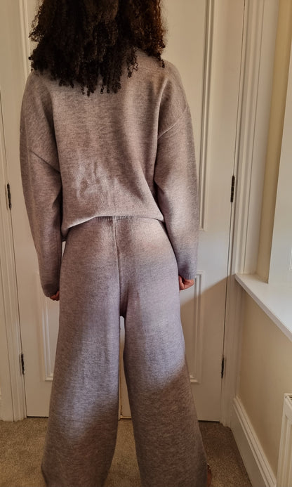 Soft heavyweight loungewear set deep grey