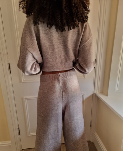 Soft heavyweight loungewear set deep grey