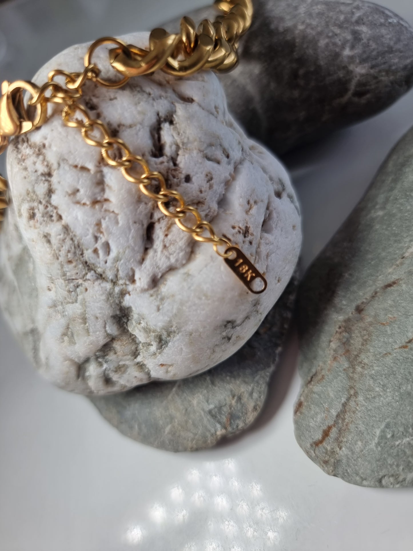 ‘New Hampshire' CC Logo Gold Chunky Bracelet