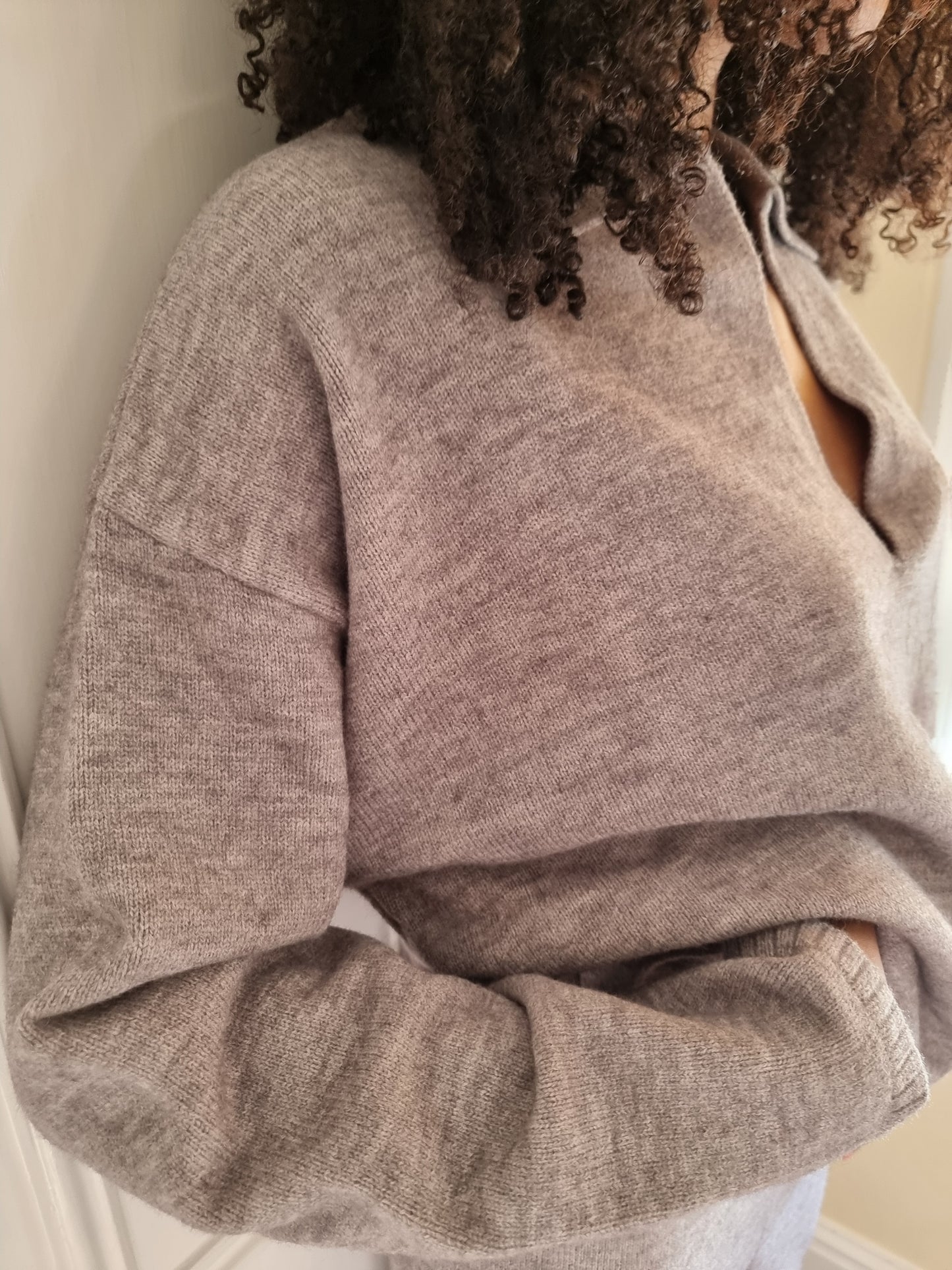 Soft heavyweight loungewear set deep grey